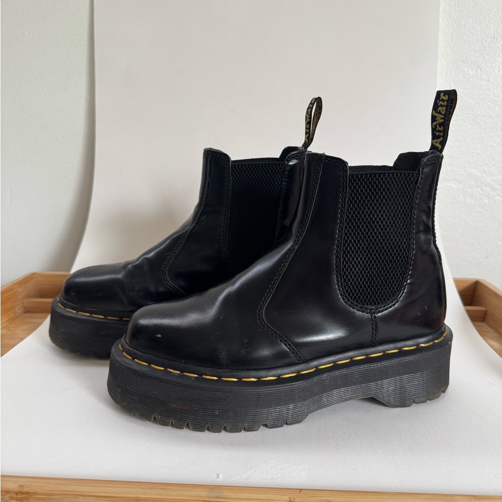 Dr. Martens Quad 2976  Black Platform Chelsea Boots